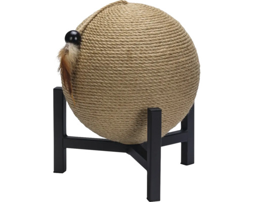 Katzenkratzball aus Sisal auf einem Ständer
