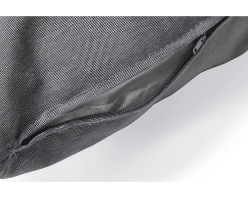 Detailansicht eines Kissens mit Reißverschluss