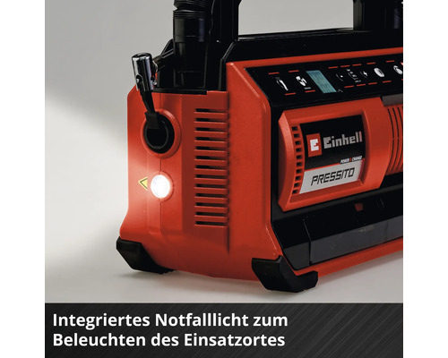 Einhell Pressito 18 Volt Power X-Change Hybrid Kompressor mit integriertem Notlicht