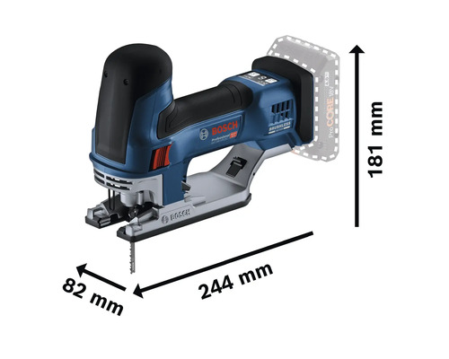 Bosch Professional Akku Stichsäge mit Maßangaben