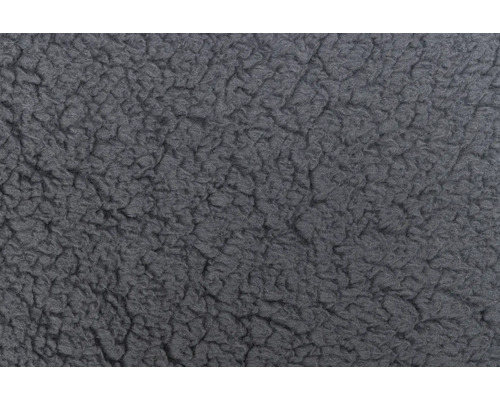 Nahaufnahme eines grauen Teddyfleece Stoffes