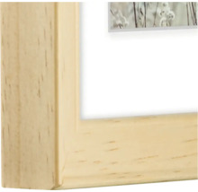 Detailansicht eines Bilderrahmens aus Holz