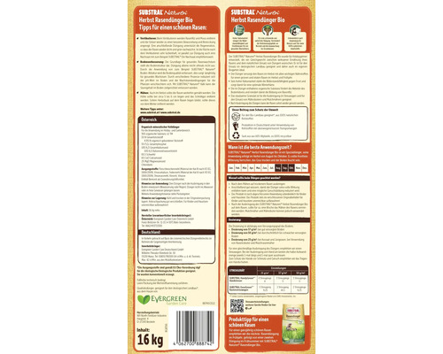 Substral Naturen Herbst Rasendünger Bio Produktverpackung