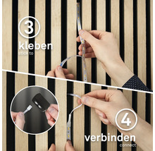 Anbringen eines LED-Streifens an einer Wand