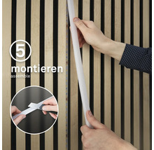 Montage einer LED Leiste an einer Wand