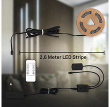 2,6 Meter LED Streifen mit Fernbedienung