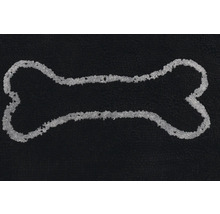Schmutzmatte Dirty Dog Türmatte Pfote90 x 66 cm schwarz Mikrofaser, Microfaser