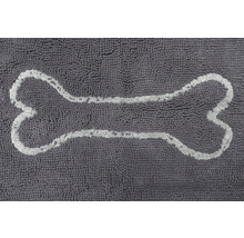 Schmutzmatte Dirty Dog Türmatte Knochen90 x 66 cm grau Mikrofaser, Microfaser