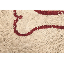 Schmutzmatte Dirty Dog Türmatte Knochne90 x 66 cm beige Mikrofaser, Microfaser