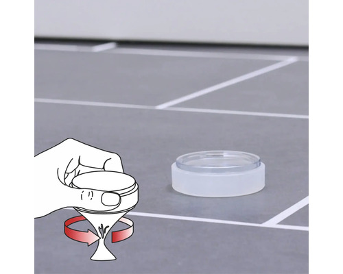 Illustration, die die Anwendung eines Reparatursets für Steinschläge zeigt