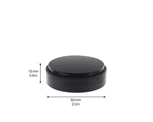 Runder Möbelgleiter mit den Maßen 50 mm Durchmesser und 15 mm Höhe