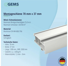 Montageschiene für PV-Module Aluminium natur 70x37 mm Länge 1200 mm-thumb-5