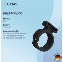 Kabelführungsclip für Montageschienen von PV-Modulen Kunststoff schwarz-thumb-2