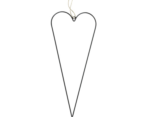 Herzförmige Dekoration aus Metall mit Aufhängeschnur