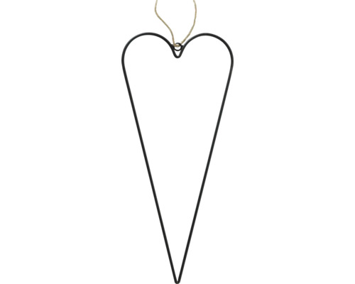 Dekoratives Herz zum Aufhängen aus Metall mit Schnur