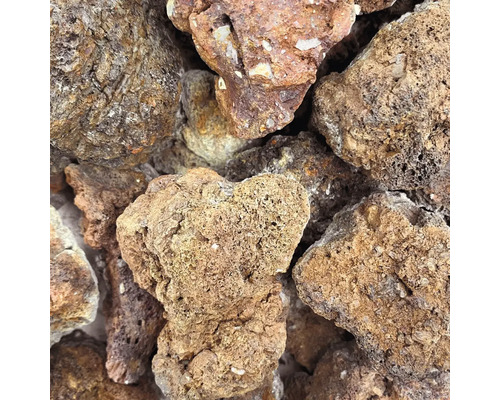 Nahaufnahme von Lavasteinen für den Gartenbau