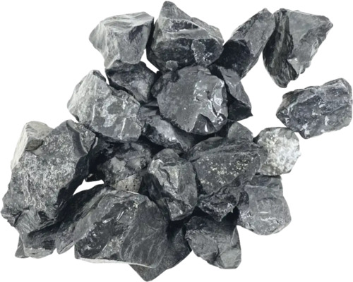 Schwarze Ziersteine für den Garten