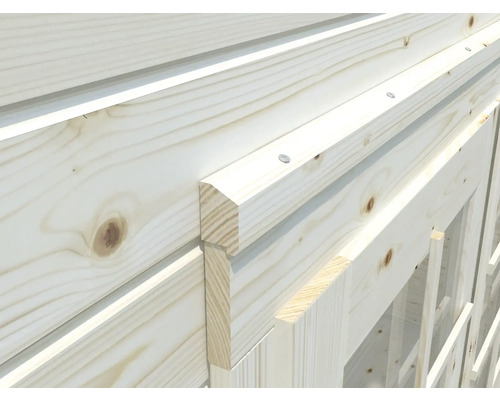 Detailaufnahme von Holzbauelementen