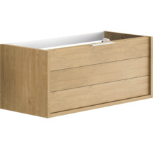 Badmöbel-Set Allibert Sorento BxHxT 120,5 x 69 x 46,2 cm Frontfarbe eiche halifax mit Waschtisch