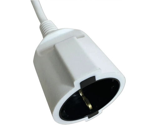 Weißer Stecker mit Kabel
