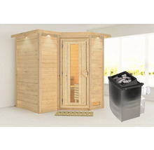 Sauna aus Holz mit Saunaofen für den Innenbereich