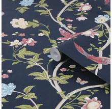 Tapetenrolle mit Blumen-, Vogel- und Schmetterlingsmuster