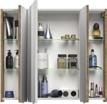 Jungborn Spiegelschrank VENTITRE 80 x 17 x 70,3 cm eiche ribbeck 3-türig J850.698050