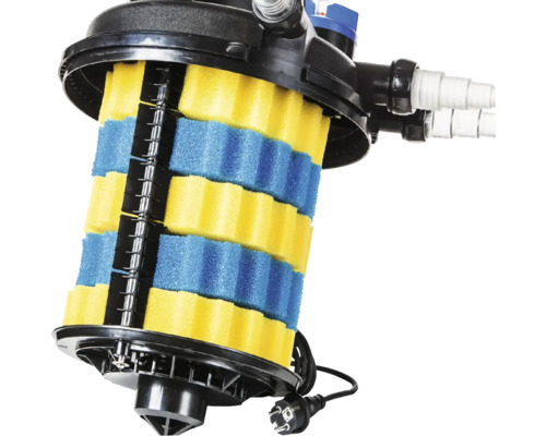Teichfilter mit Filterschwämmen für die Reinigung von Teichwasser