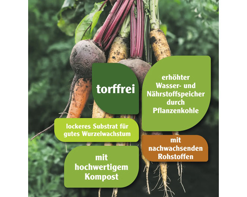 Gemüse mit Hinweisen zu torffreier Gartenerde