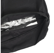 Schwarze Tasche mit Reißverschluss und Thermofutter