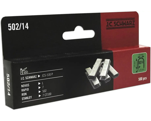 J.C. Schwarz 502/14 Klammern, 500 Stück