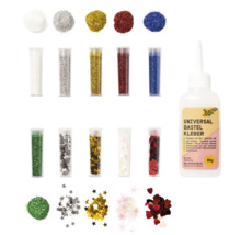 Bio Glitter & Pailletten Set Rainbow 10 Dosen & Kleber