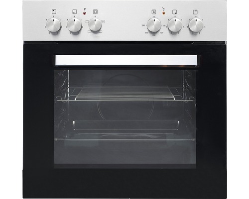 Backofen mit schwarzer Tür und Drehknöpfen zur Temperatureinstellung