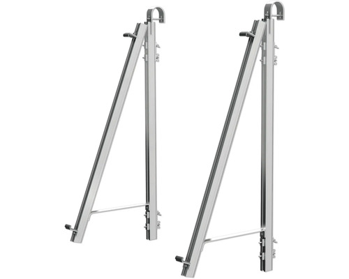 Zwei Dachleiternhalterungen aus Metall