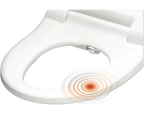 Weißer Toilettensitz mit Wärmefunktion