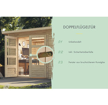 Gartenhaus Karibu Telse 5 337 x 266 cm natur