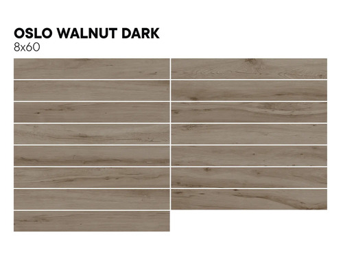 Fliesen in dunkler Walnuss Optik, Format 8x60