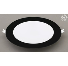 Runde LED-Einbauleuchte mit schwarzem Rand