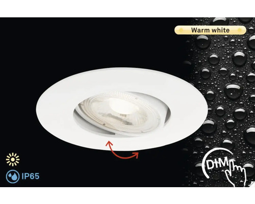 Deckeneinbaustrahler mit warmweißem Licht und Dimmfunktion
