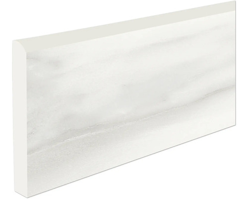 Weiße Sockelleiste aus Keramik mit Marmoroptik