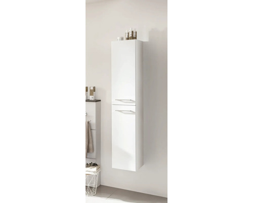 Hoher Badezimmerschrank zur Wandmontage mit zwei Türen