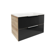 Waschtischunterschrank mit zwei Schubladen und Waschbecken