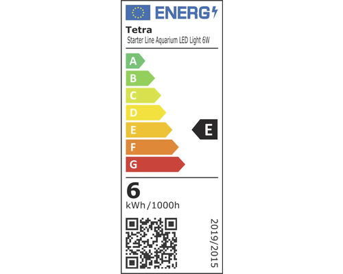 Energielabel für Tetra Starter Line Aquarium LED Lampe 6 Watt