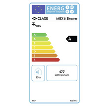 Energielabel für Clage MBX 6 Shower mit Energieeffizienzklasse A