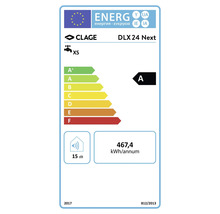 Energieetikett für CLAGE DLX 24 Next mit Energieeffizienzklasse A