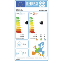 Energielabel für Klimaanlage mit Effizienzklasse A+