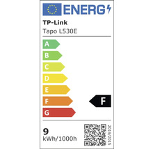 Energielabel für TP-Link Tapo L530E mit Energieeffizienzklasse F