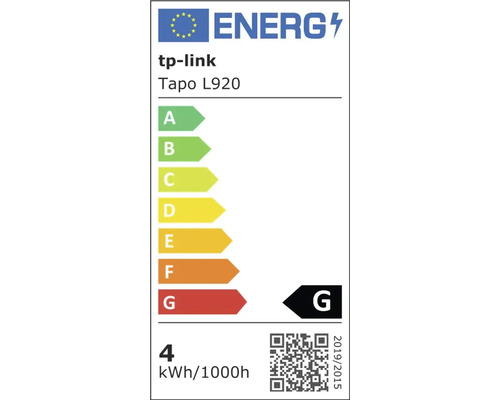 Energielabel der Lampe Tapo L920 von tp-link