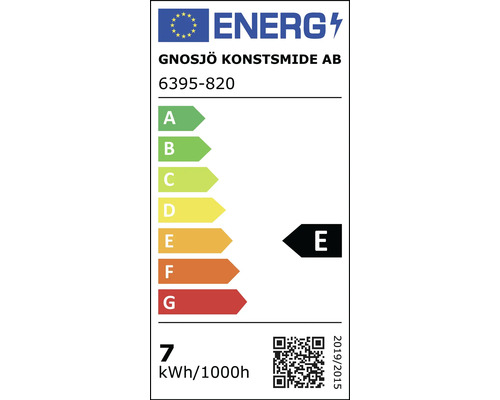 Energielabel der Lampe