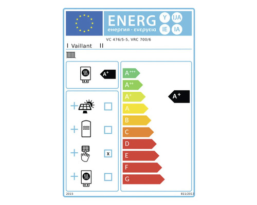 Energielabel für Vaillant VC 476/5-5, VRC 700/6